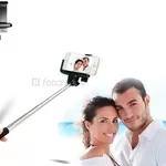 Выдвижной телескопический selfie монопод c bluetooth кнопкой на ручке